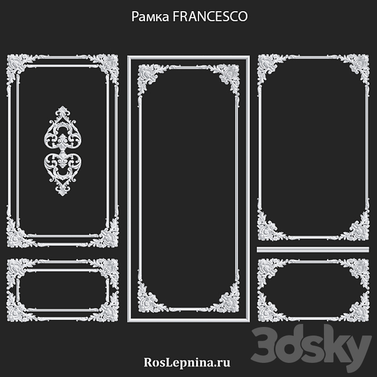 FRANCESCO frame set by RosLepnina 3DS Max - thumbnail 1