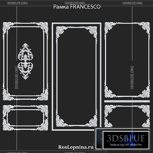 FRANCESCO frame set by RosLepnina 3DS Max - thumbnail 3