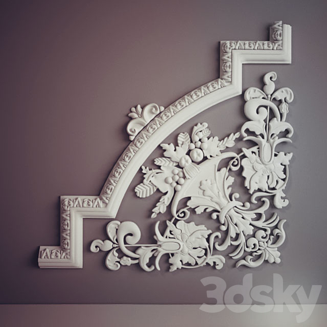 Fretwork corner unit 3DSMax File - thumbnail 1