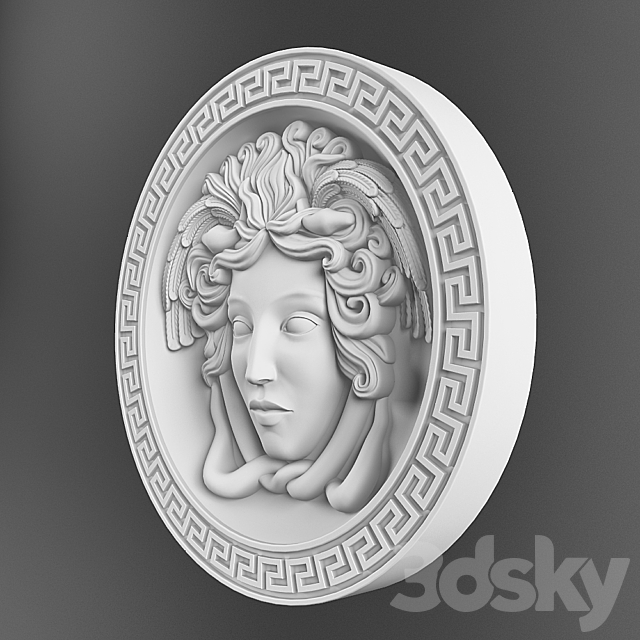 Greek bas-relief 3DS Max Model - thumbnail 2