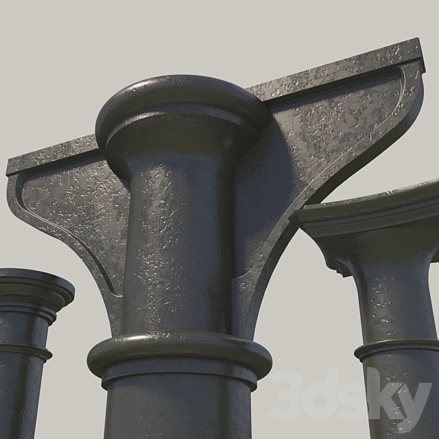 GV Baranovsky. Volume VII of. Unit 1. pp. 17. cast iron columns of the 1st 3DSMax File - thumbnail 2