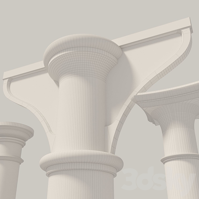 GV Baranovsky. Volume VII of. Unit 1. pp. 17. cast iron columns of the 1st 3DSMax File - thumbnail 3