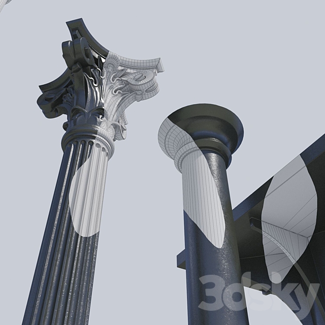 GV Baranovsky. Volume VII of. Unit 1. pp. 17. cast iron columns of the 2nd 3DSMax File - thumbnail 2