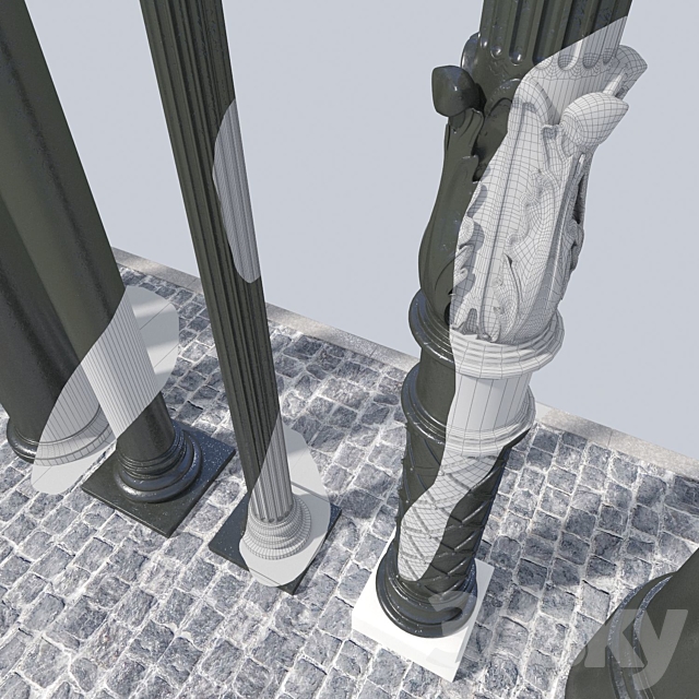 GV Baranovsky. Volume VII of. Unit 1. pp. 17. cast iron columns of the 2nd 3DSMax File - thumbnail 3