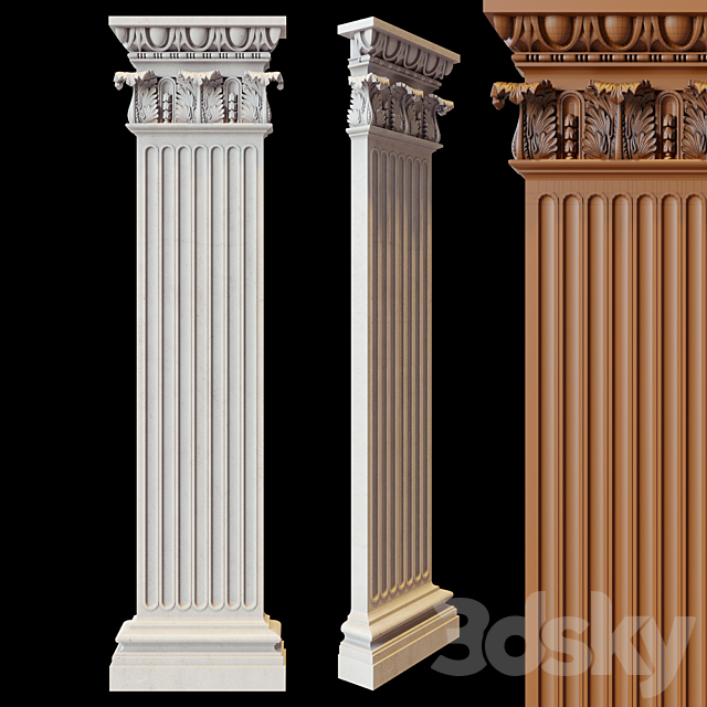 Half column 3DSMax File - thumbnail 1