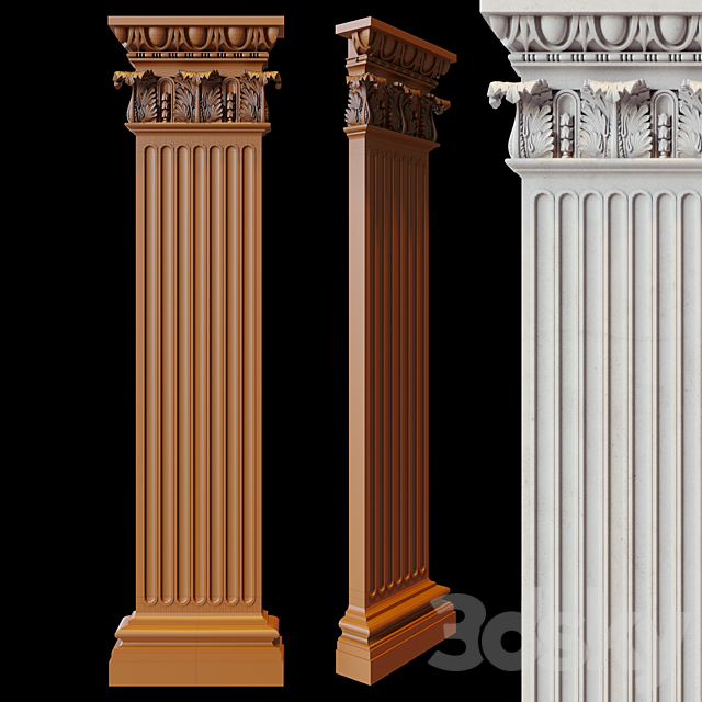 Half column 3DSMax File - thumbnail 2