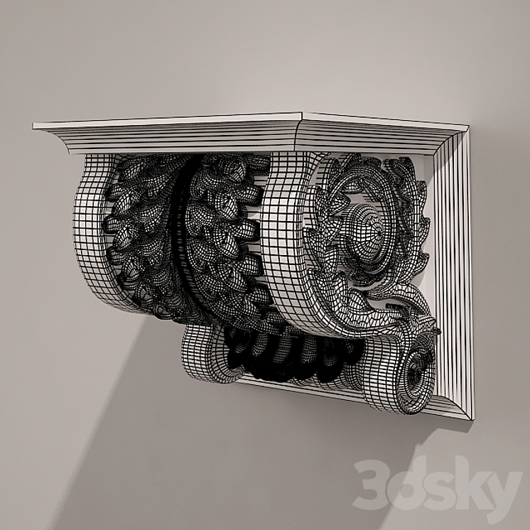 Holder Antique Style 0.2 3DS Max - thumbnail 2