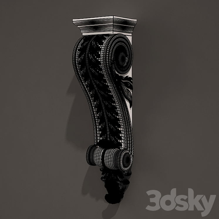 Holder Antique Style 4253 3DS Max - thumbnail 2