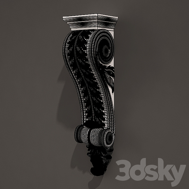 Holder Antique Style 4253 3DS Max Model - thumbnail 2