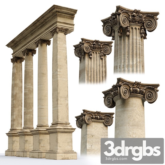 Ionic Order Scamozzi Column 3dsmax Download - thumbnail 1