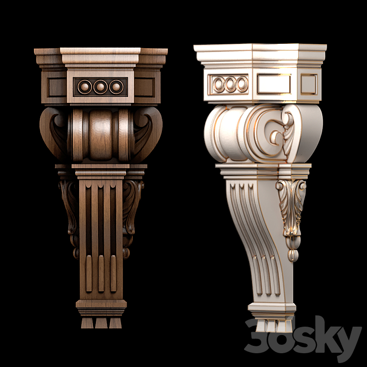 Kronstein wood 997546 3DS Max Model - thumbnail 1