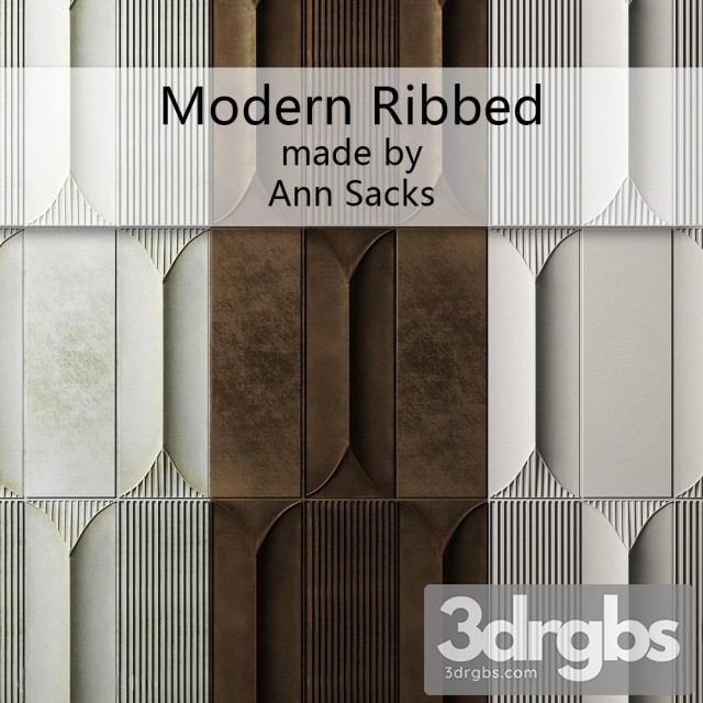 Modern Ribbed By Ann Sacks 3dsmax Download - thumbnail 1