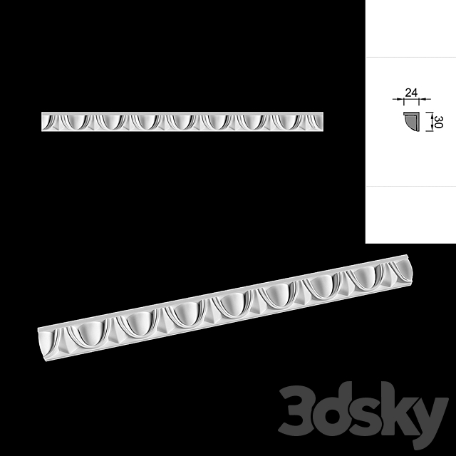 molding cutting of DP-32 3ds Max - thumbnail 1