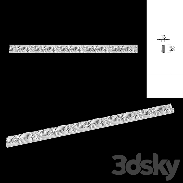 molding cutting of DP-74 3DSMax File - thumbnail 1