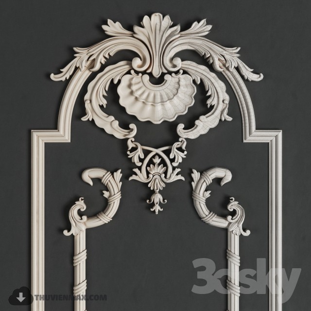 Molding stucco decorations 3 3DS Max - thumbnail 3