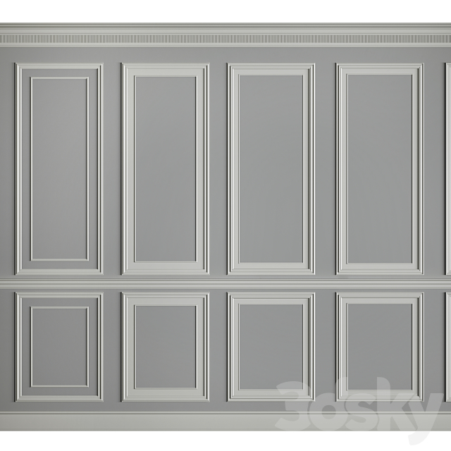 Moldings on the walls 3DSMax File - thumbnail 1