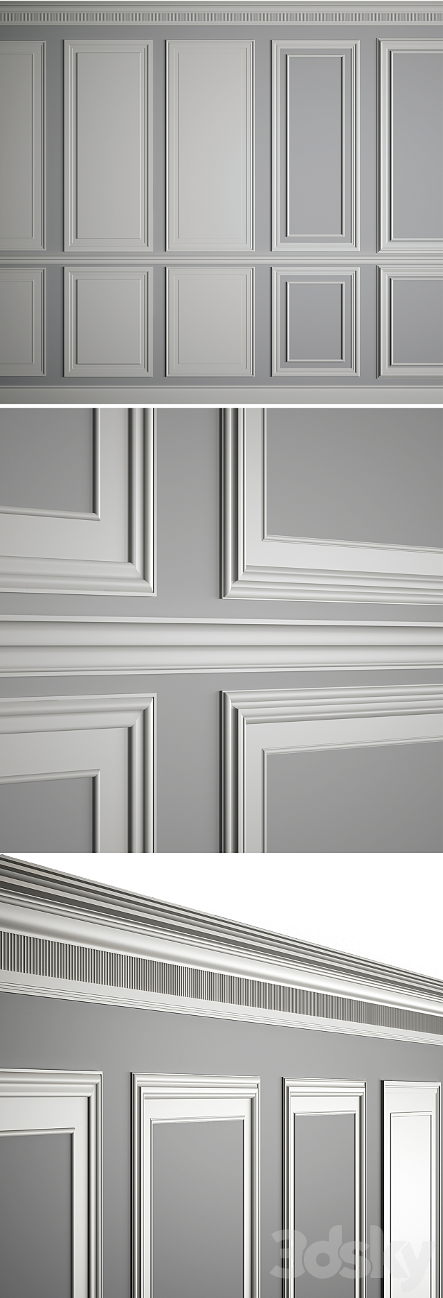 Moldings on the walls 3DSMax File - thumbnail 2