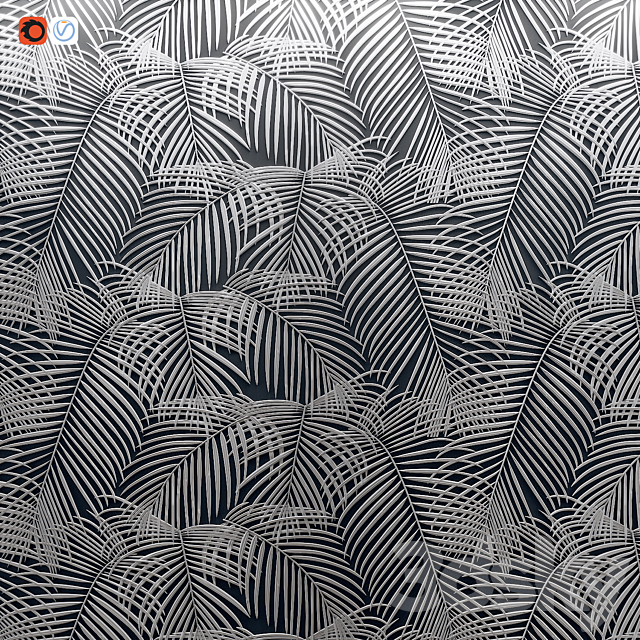 Palm Panel Decor 3DSMax File - thumbnail 3