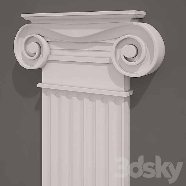 Pilaster antique type 5 3DS Max Model - thumbnail 2