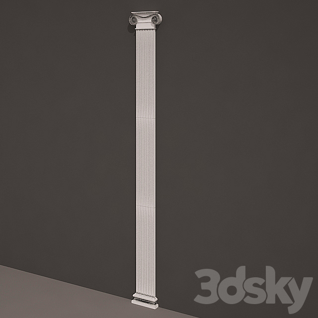 Pilaster antique type 5 3DS Max Model - thumbnail 3