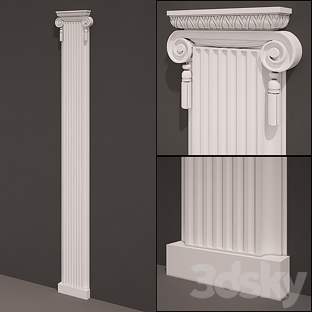 Pilaster antique type 6 3DSMax File - thumbnail 1