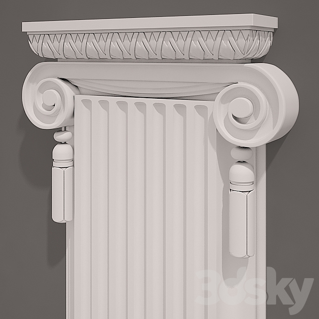 Pilaster antique type 6 3DSMax File - thumbnail 3