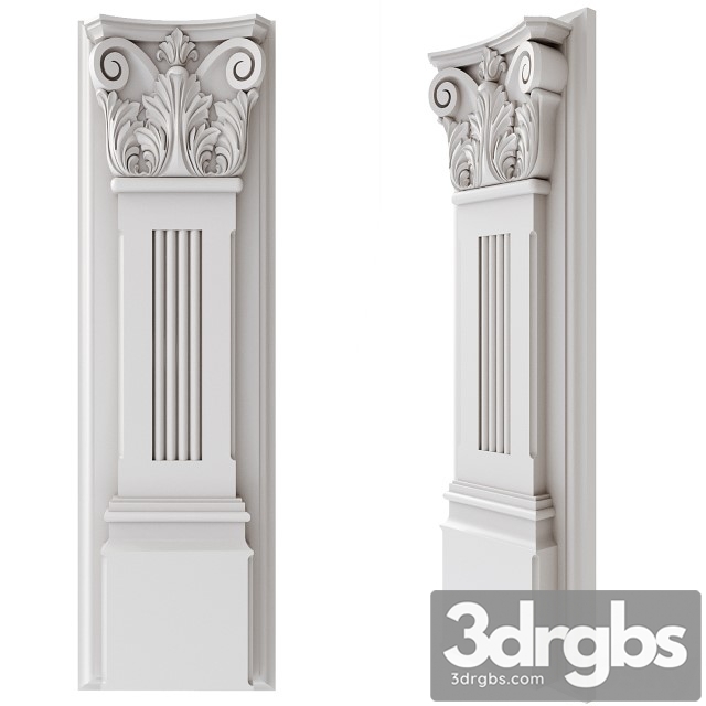 Pilaster Carved 3dsmax Download - thumbnail 1