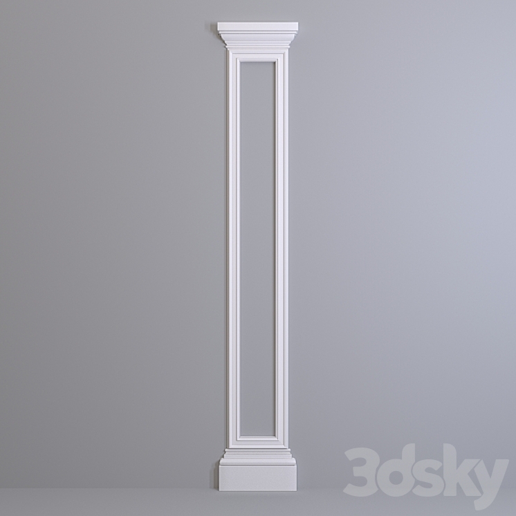 Pilaster Europlast. Capital: 1.21.005 Molding: 1.51.307 Base: 1.23.500 3DS Max - thumbnail 1