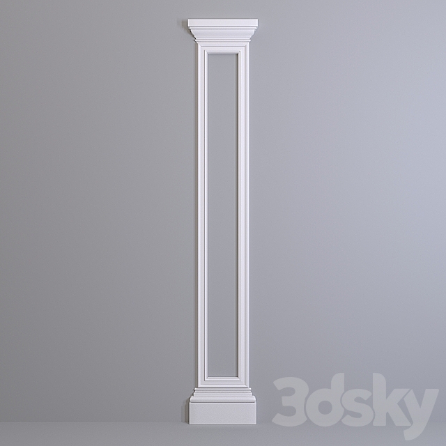 Pilaster Europlast. Capital: 1.21.005. Molding: 1.51.307. Base: 1.23.500 3DSMax File - thumbnail 1