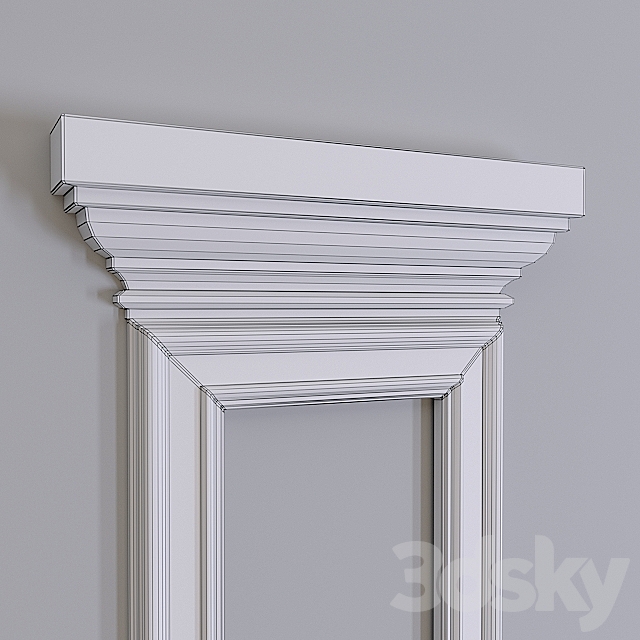 Pilaster Europlast. Capital: 1.21.005. Molding: 1.51.307. Base: 1.23.500 3DSMax File - thumbnail 3