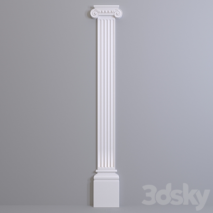 Pilaster Europlast. Capital: 1.21.006 Barrel: 1.22.200 Base: 1.23.200 3DS Max - thumbnail 1