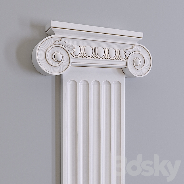 Pilaster Europlast. Capital: 1.21.006. Barrel: 1.22.200. Base: 1.23.200 3DSMax File - thumbnail 2