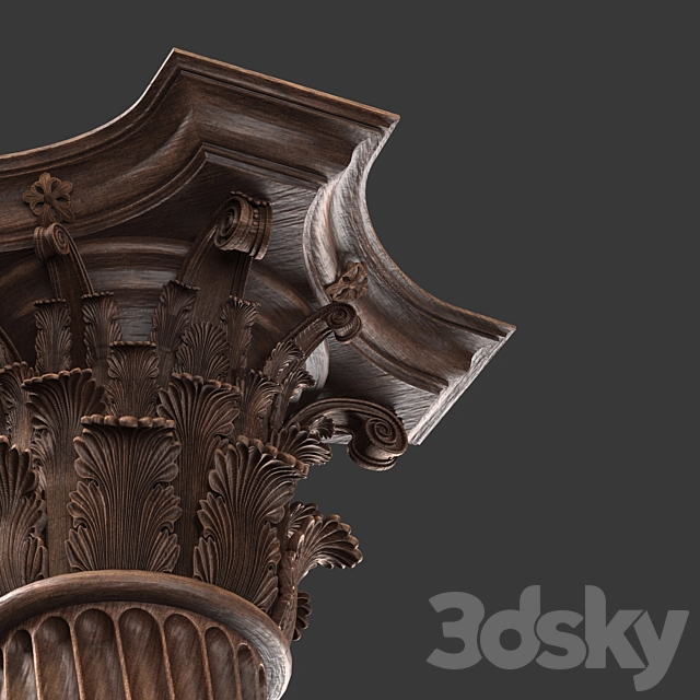 Roman column 3DS Max Model - thumbnail 4