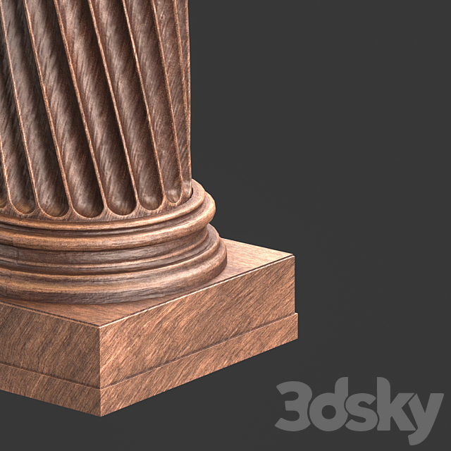 Roman column 3DS Max Model - thumbnail 5