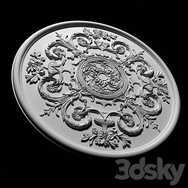 Rosette Ceiling 3ds Max - thumbnail 2