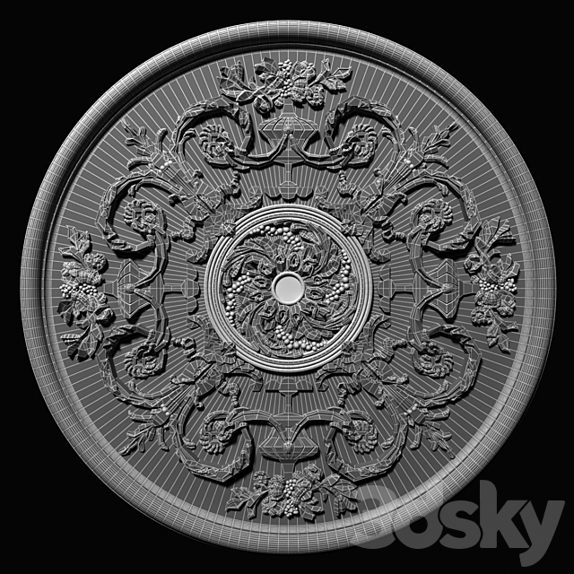 Rosette Ceiling 3ds Max - thumbnail 3