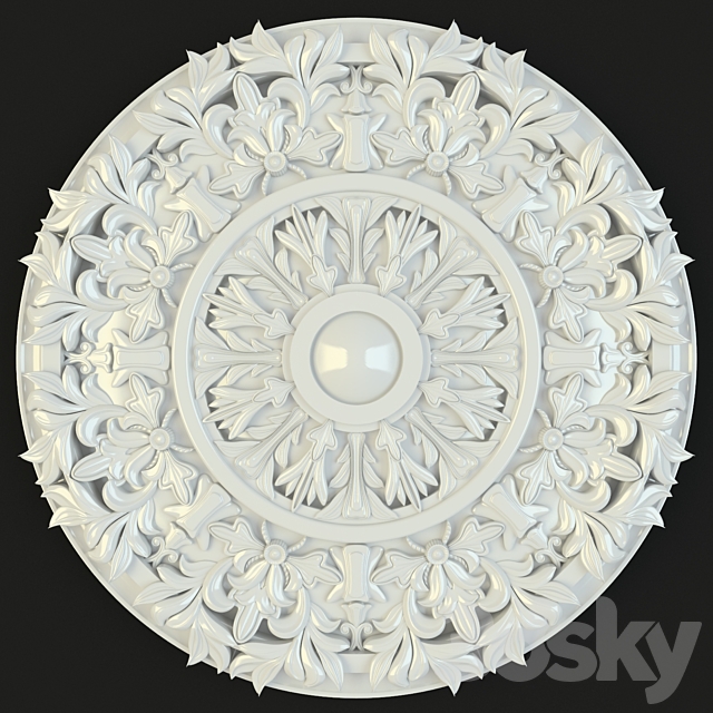 Rosette ceiling. 3DSMax File - thumbnail 1