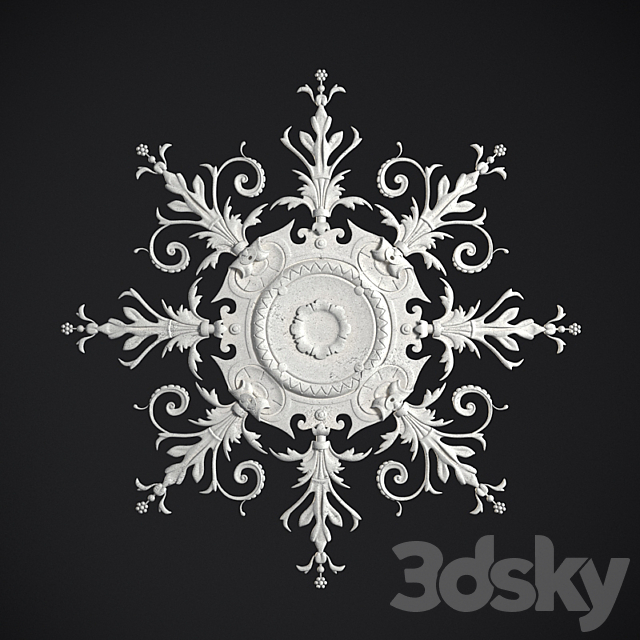 Rosette Ceiling 3DSMax File - thumbnail 1