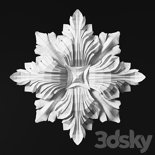 Rosette classic 3DSMax File - thumbnail 3