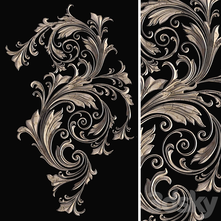 Sahra Ornament 02 3DS Max Model - thumbnail 1