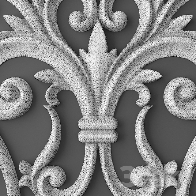 Set. Lattices. Classics. Stucco molding. Rosette. luxury. gold decor. carving. molding. stucco. ceiling. classical 3DSMax File - thumbnail 3