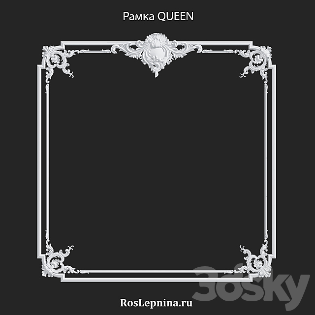 Set of frames QUEEN by RosLepnina 3DS Max Model - thumbnail 3