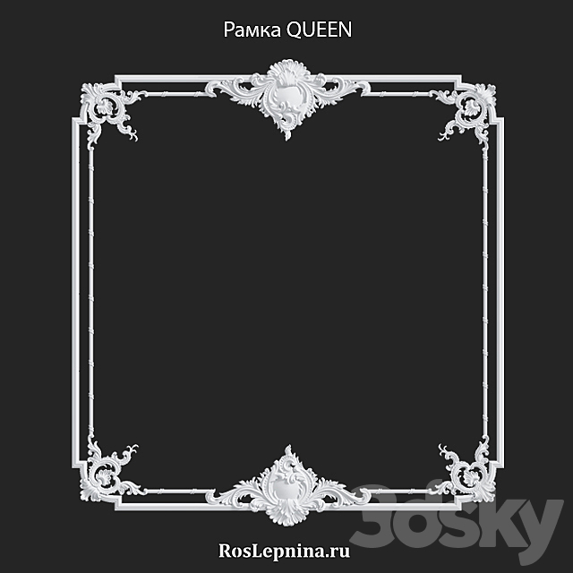 Set of frames QUEEN by RosLepnina 3DS Max Model - thumbnail 4