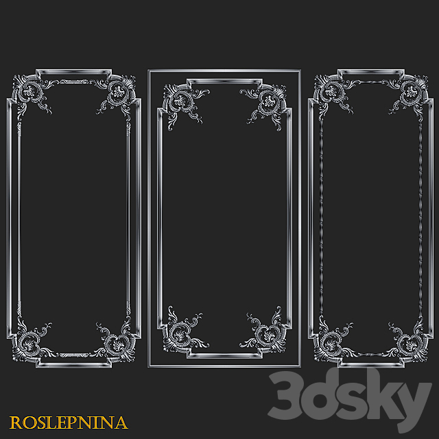 Set of frames QUEEN by RosLepnina 3DS Max Model - thumbnail 6