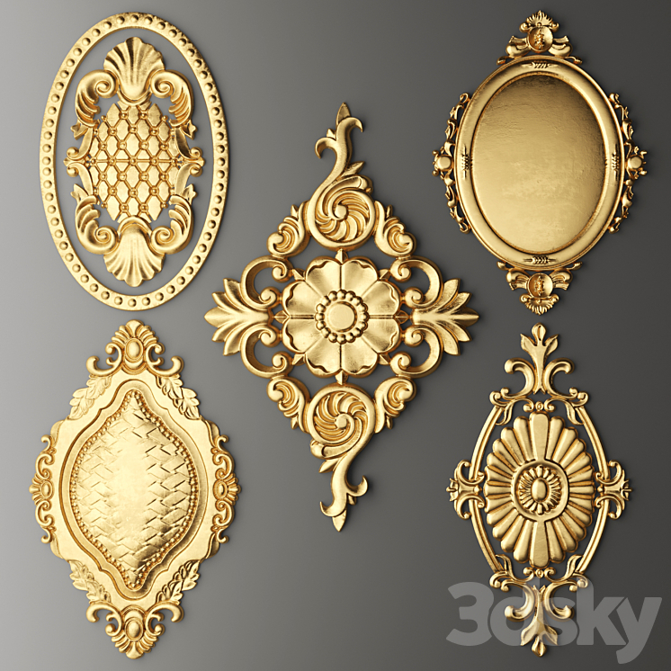 Set stucco decoration 3DS Max - thumbnail 1