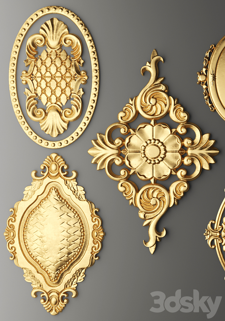 Set stucco decoration 3DS Max - thumbnail 2