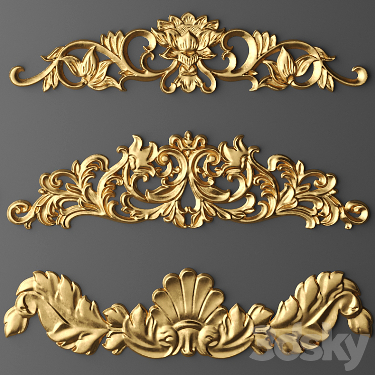 Set stucco decoration 3DS Max - thumbnail 2