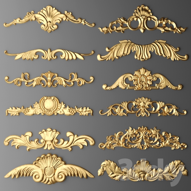 Set stucco decoration 3DS Max - thumbnail 3