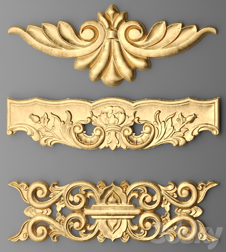 Set stucco decoration 3DS Max - thumbnail 2