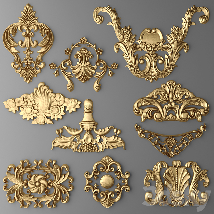 Set stucco decoration 3DS Max - thumbnail 1